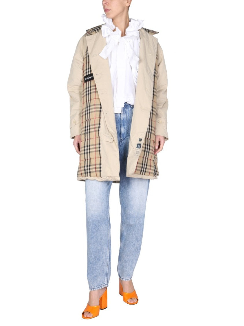 Oversized Patchwork Trench Coat