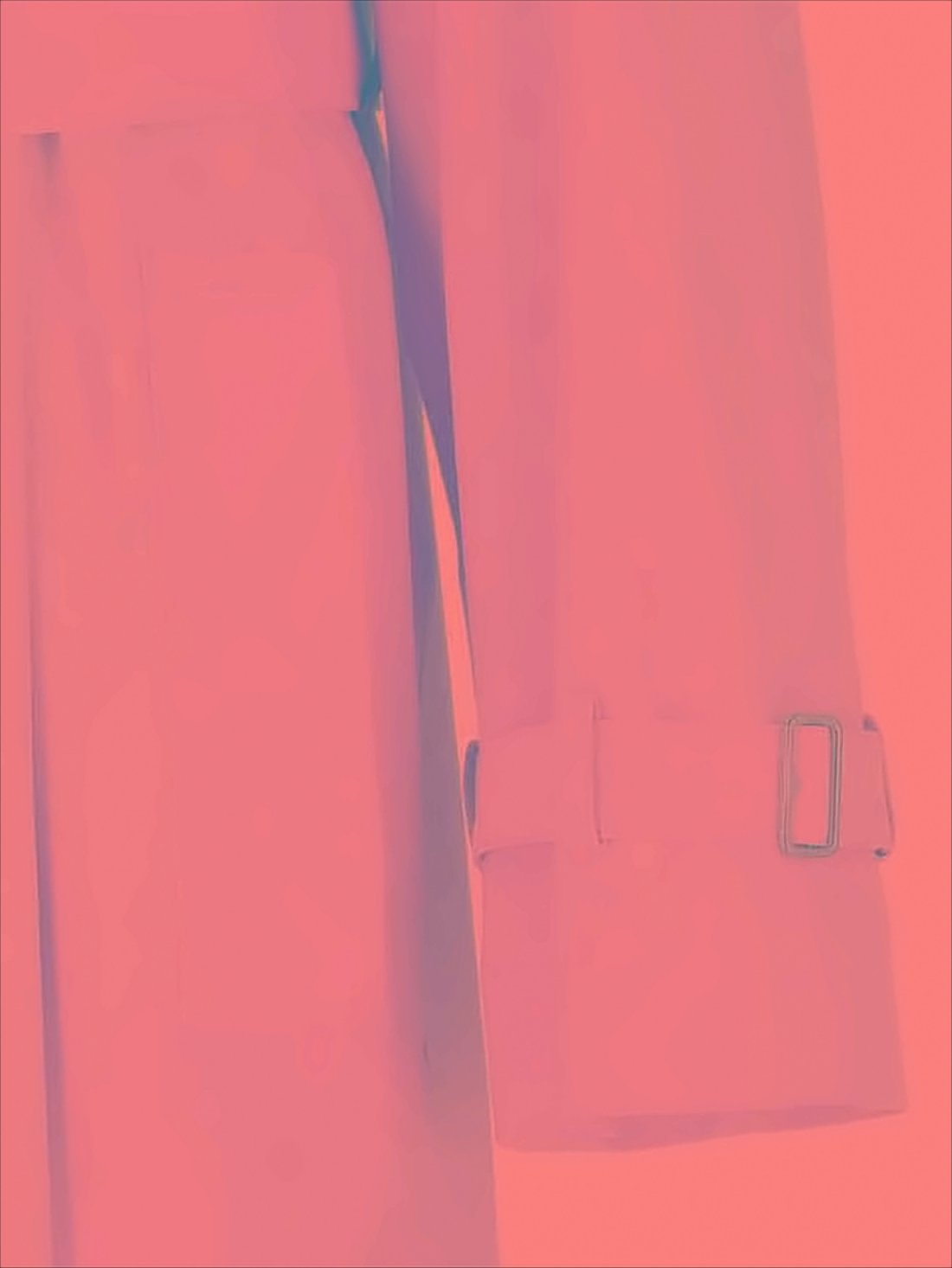 Double-Breasted Cotton Trench Coat with Belted Waist