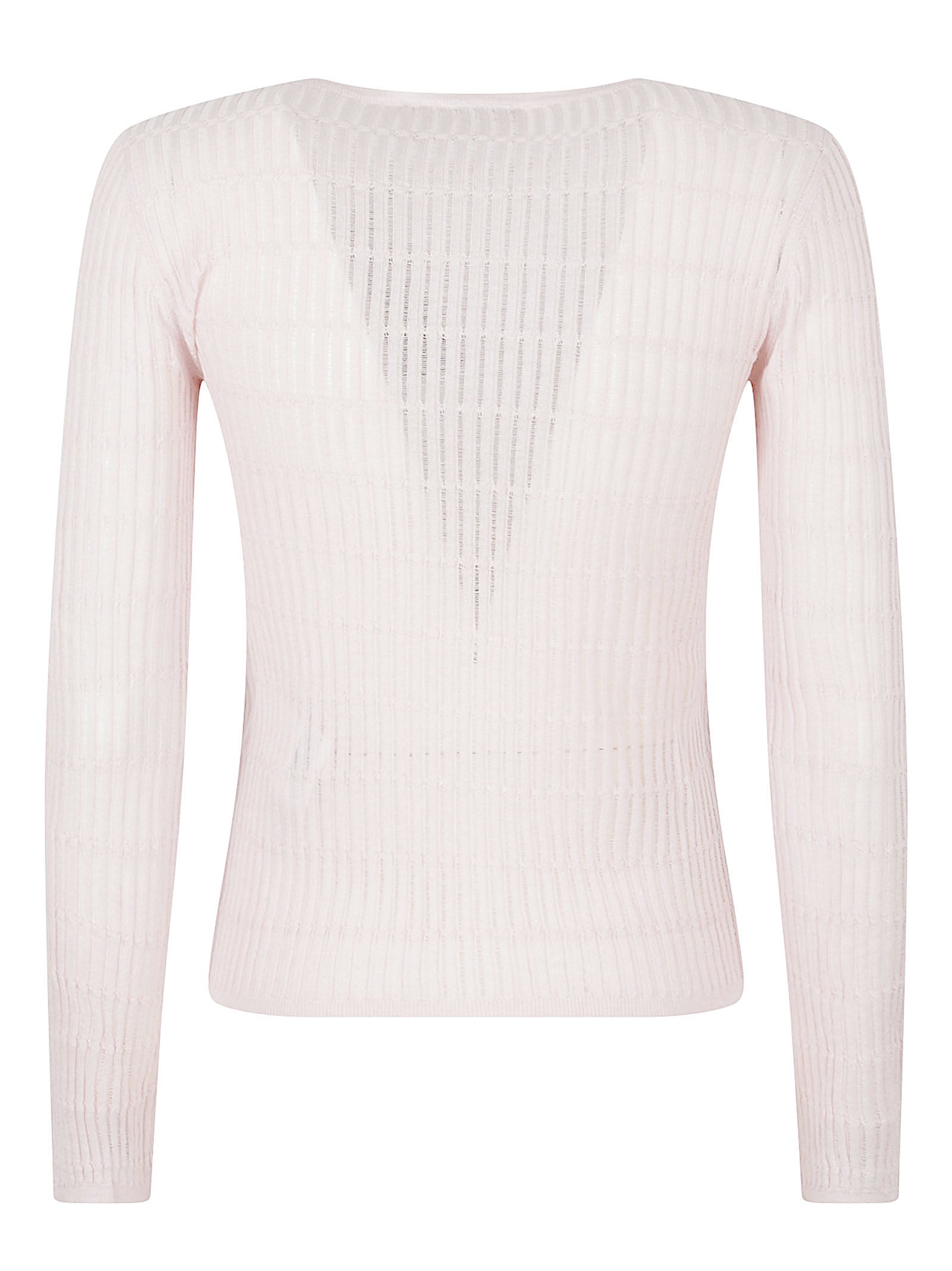 Slim Fit Knit Top With Ribbed Texture