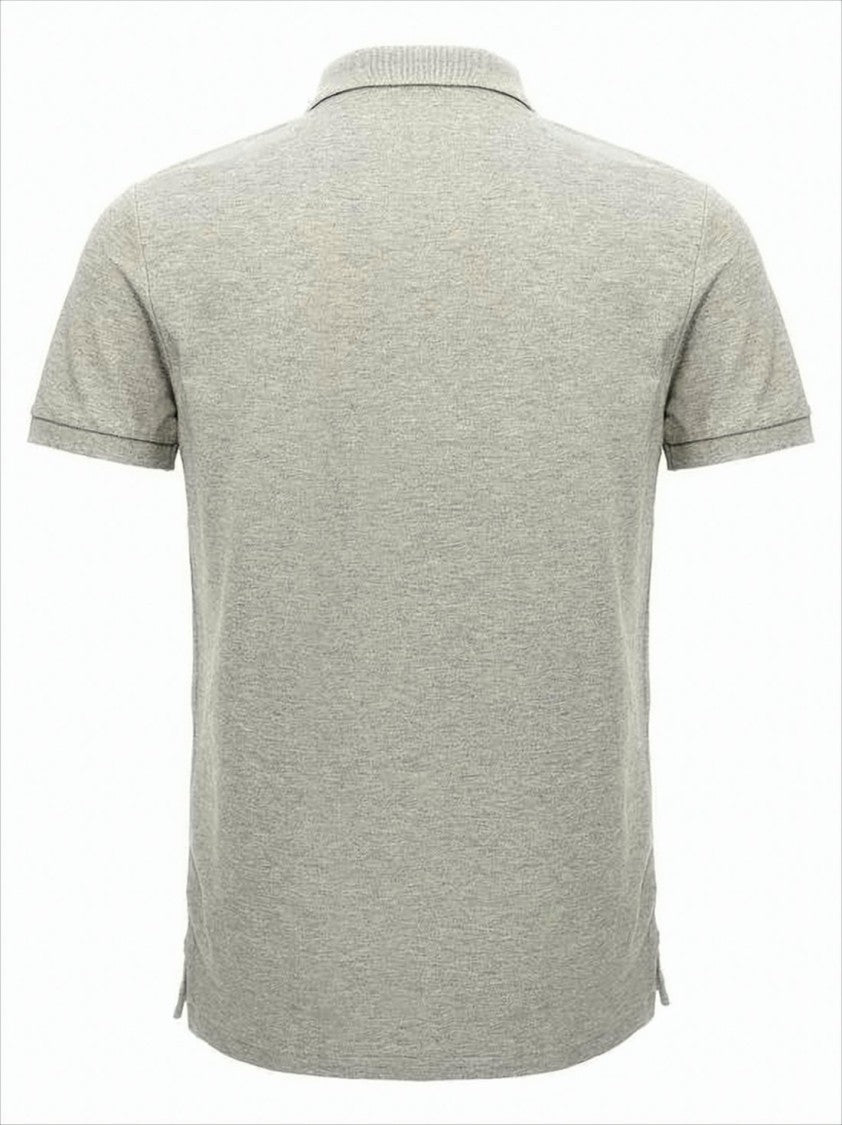 Textured Knit Polo Shirt With Ribbed Collar And Iconic Logo