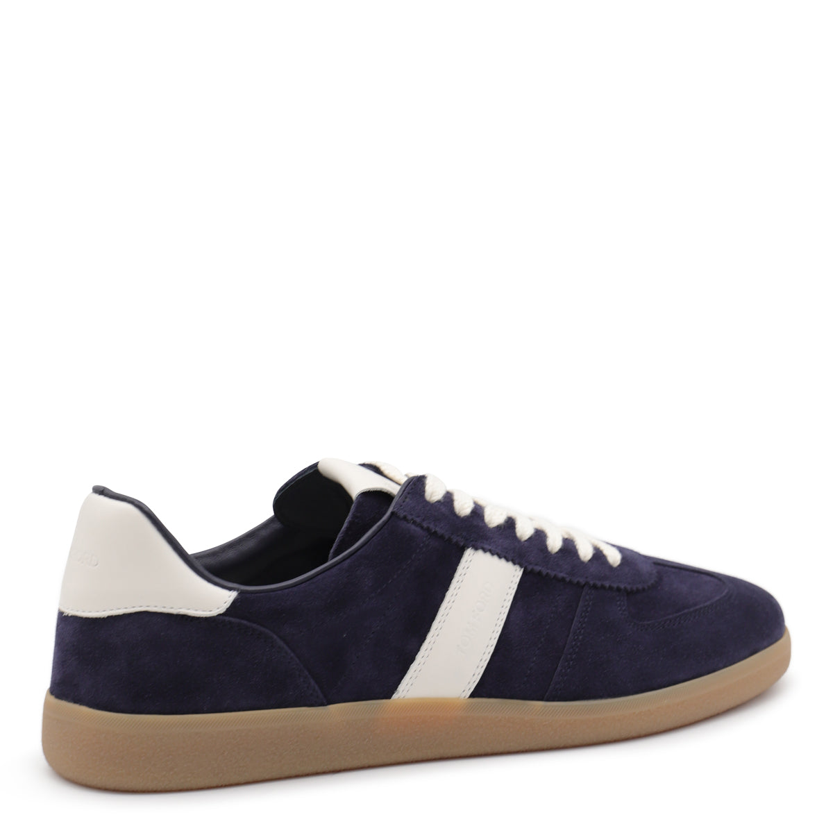 Navy Leather Sneakers