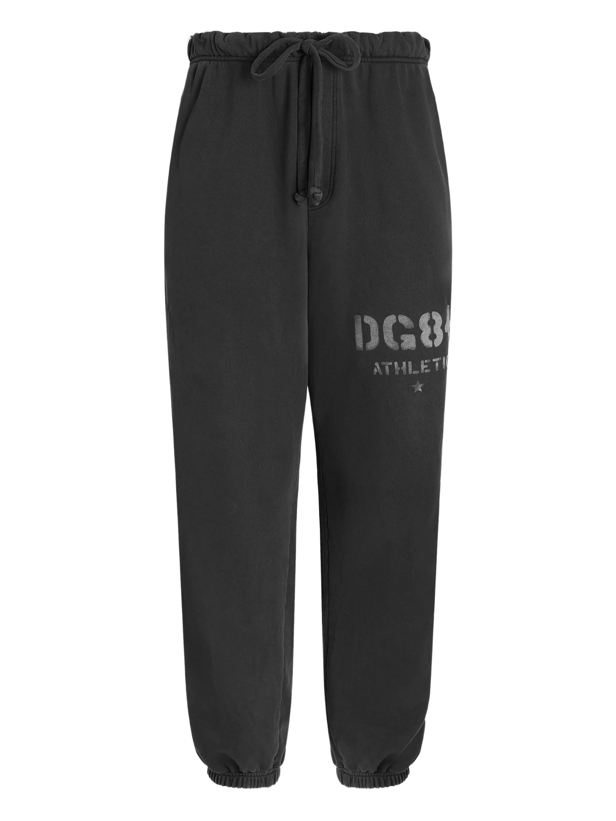Black Relaxed-Fit Contrast Stripe Track Pants