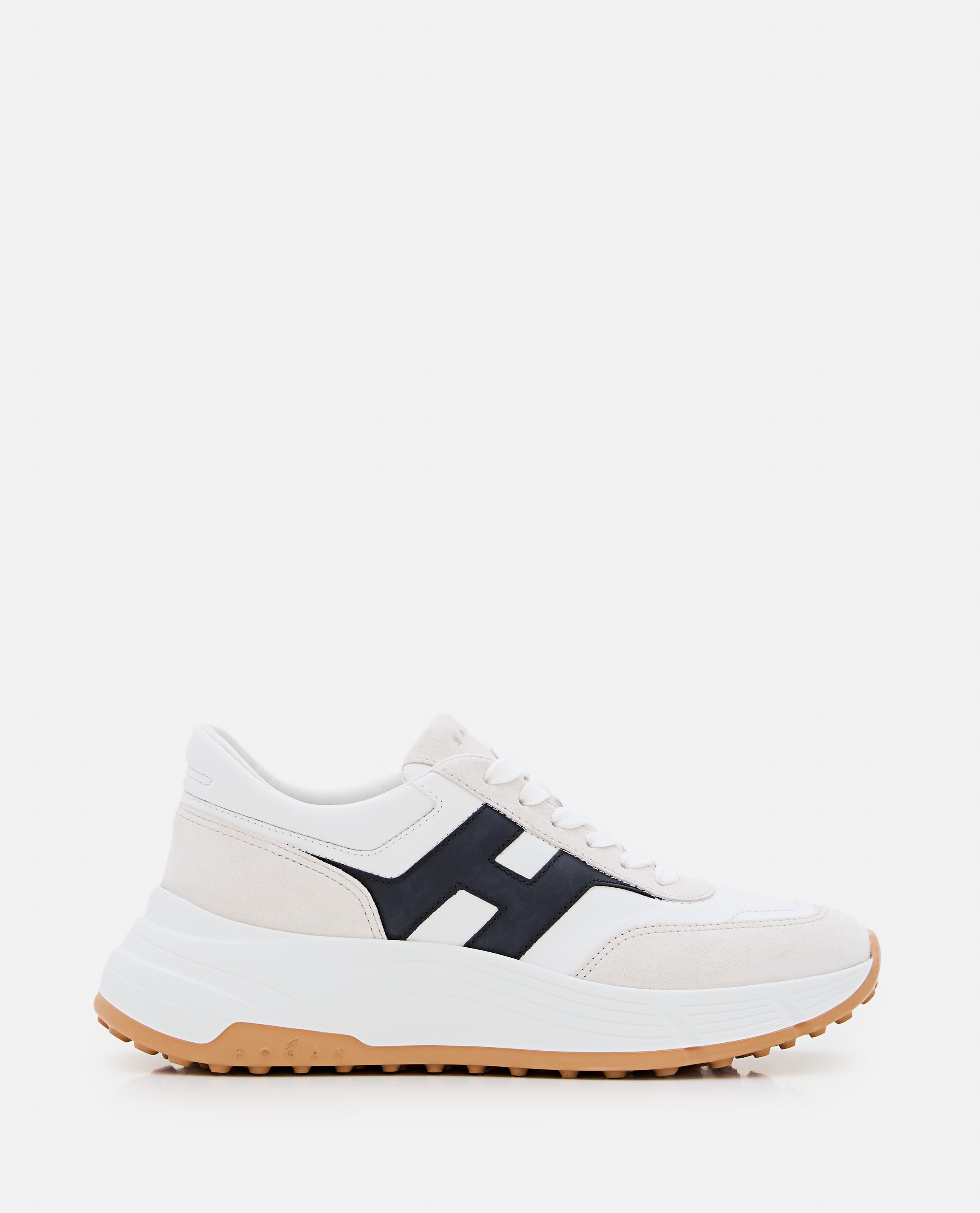 H669 White Leather Sneakers