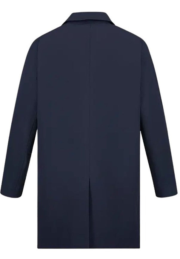 Blue Roll Collar Jacket