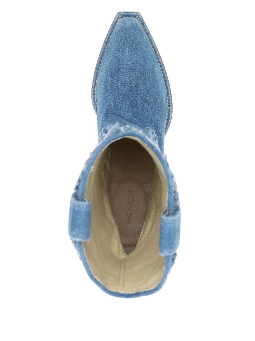 Mid-Calf Denim Boots