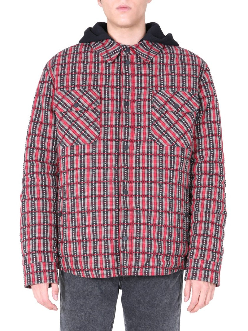 Quilted Padded Shirt With Removable Hood