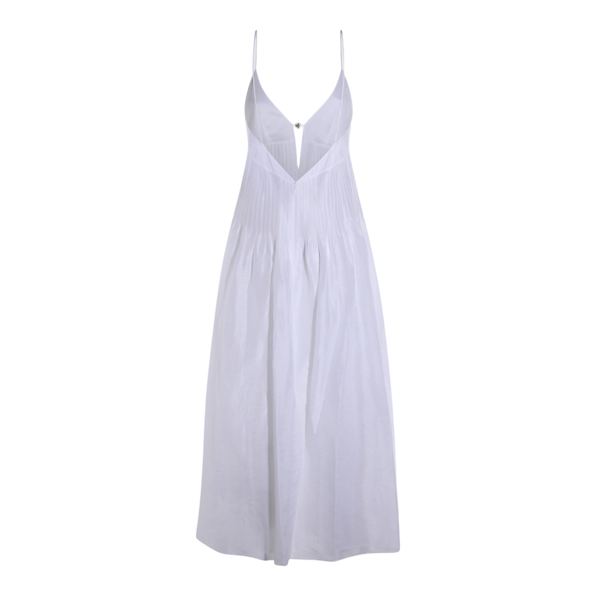Crisp White Dress with Fitted Bodice