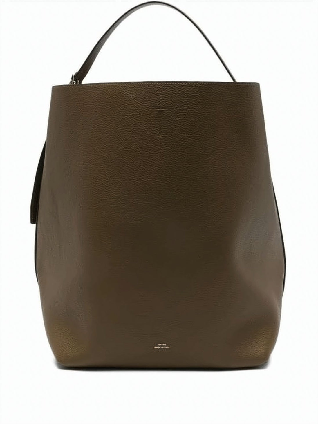 Textured Cowhide Leather Shoulder Bag with Adjustable Strap