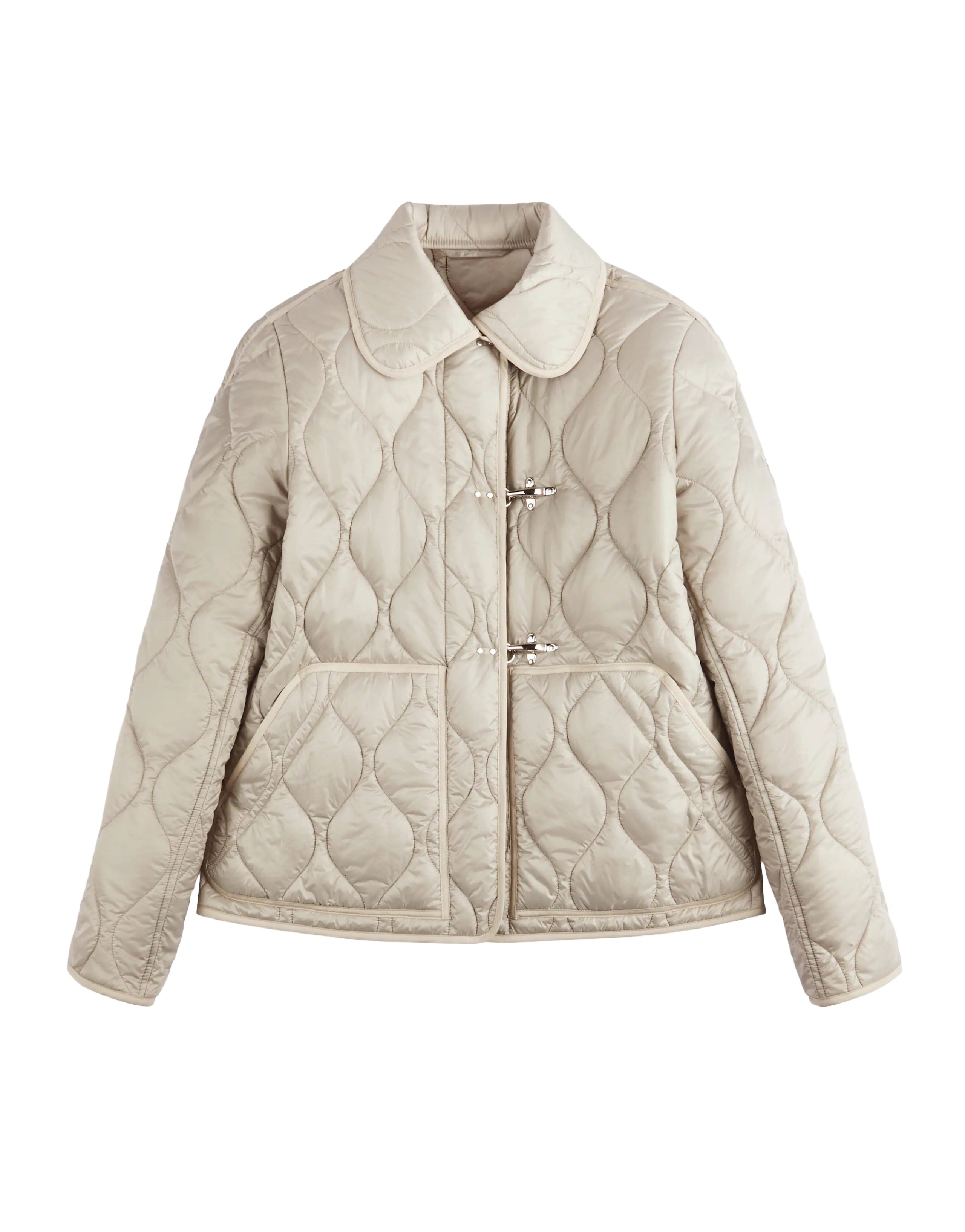 Quilted Short Coat with Toggle Closures