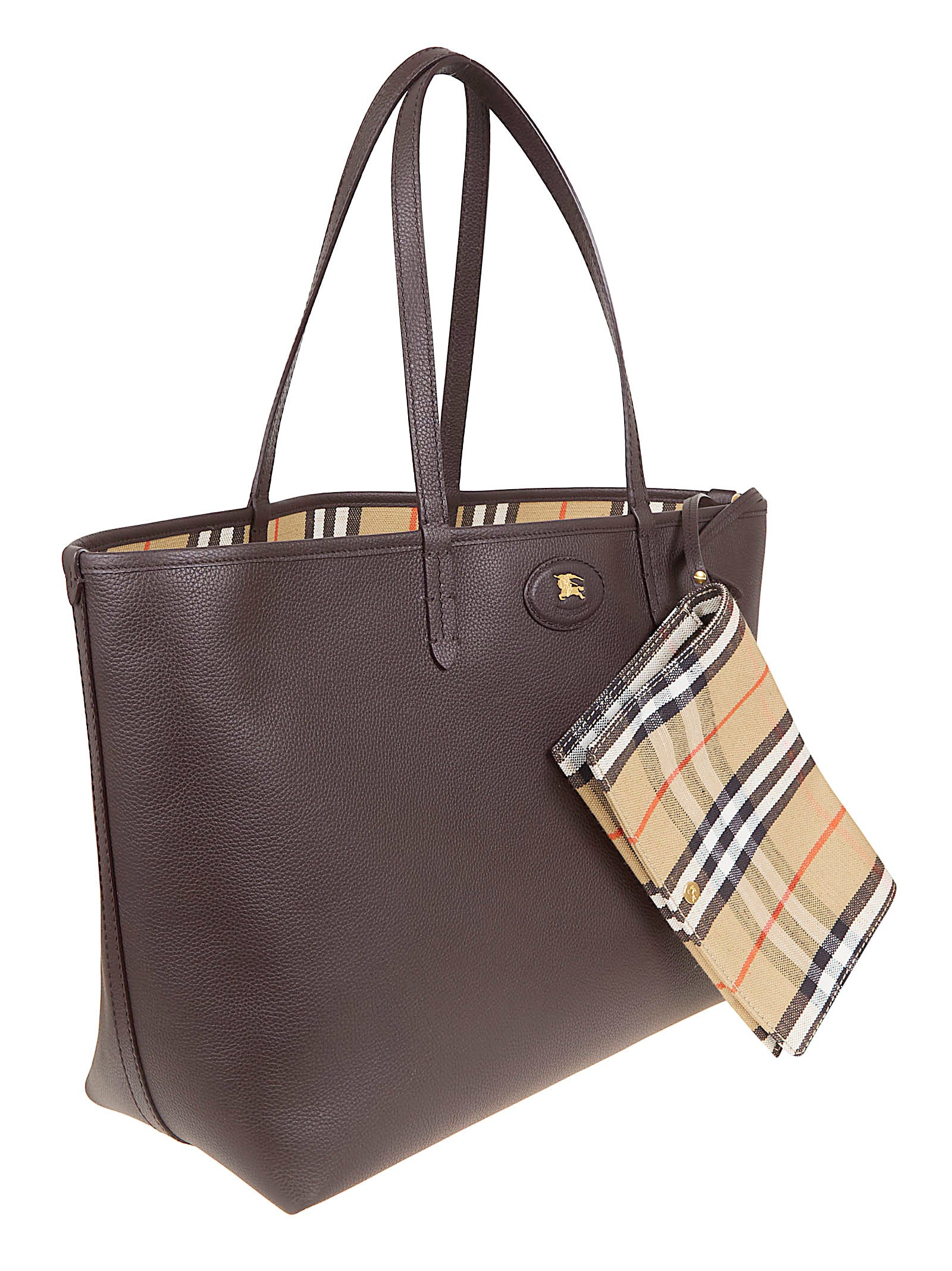 Calf Grain Leather Shopper Bag