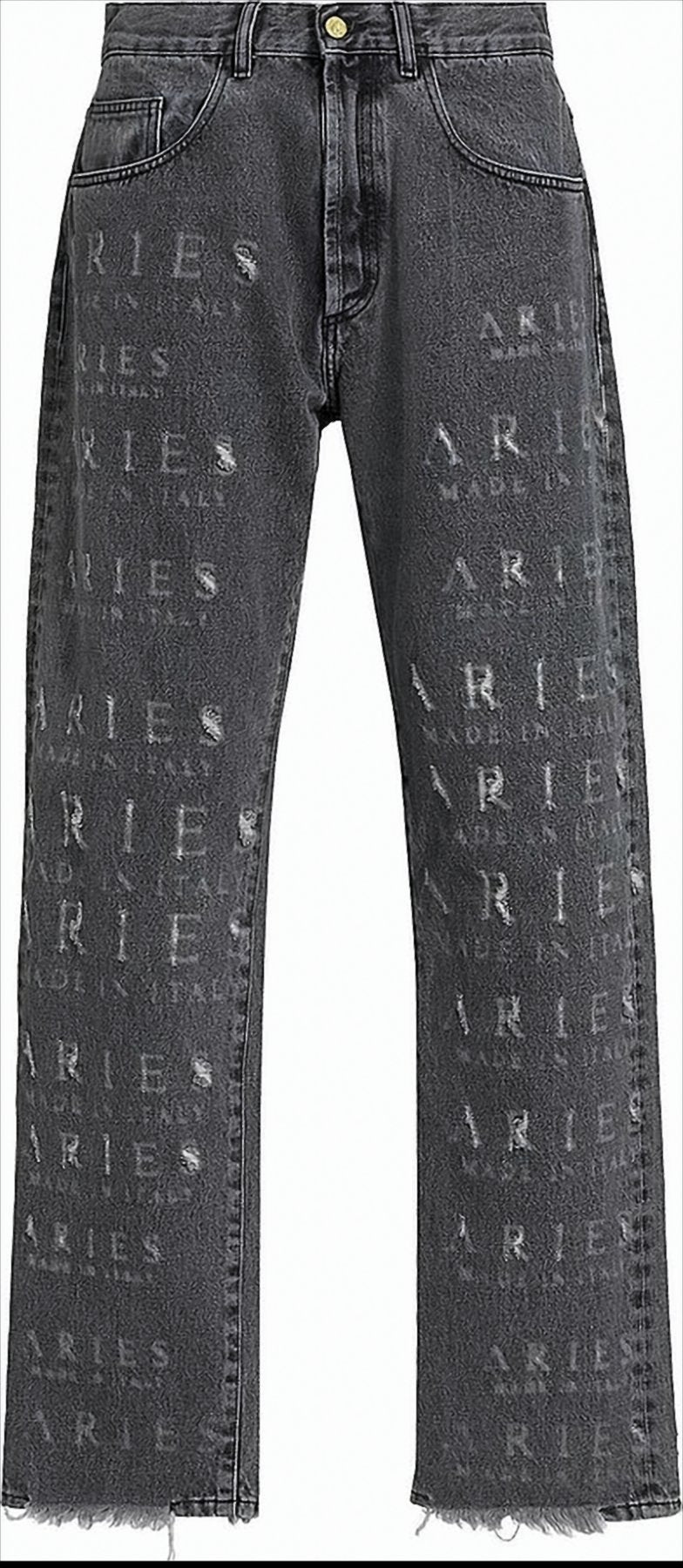 Washed Black Denim Pants