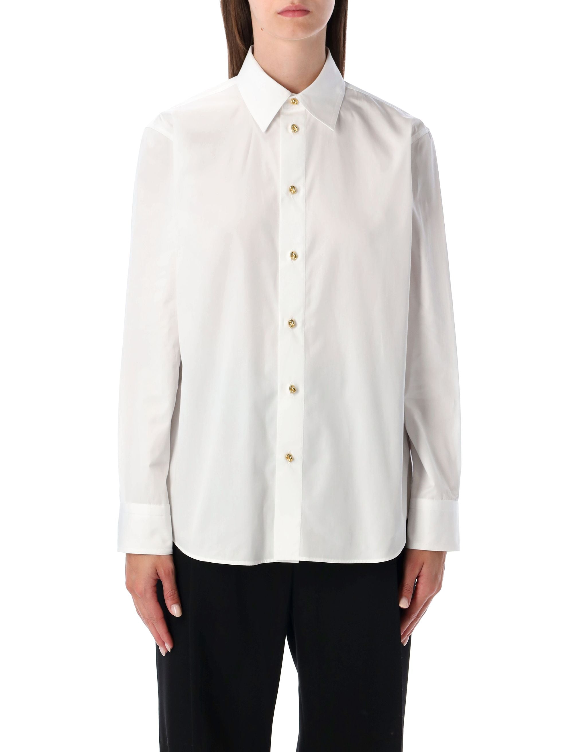 White Cotton Poplin Shirt