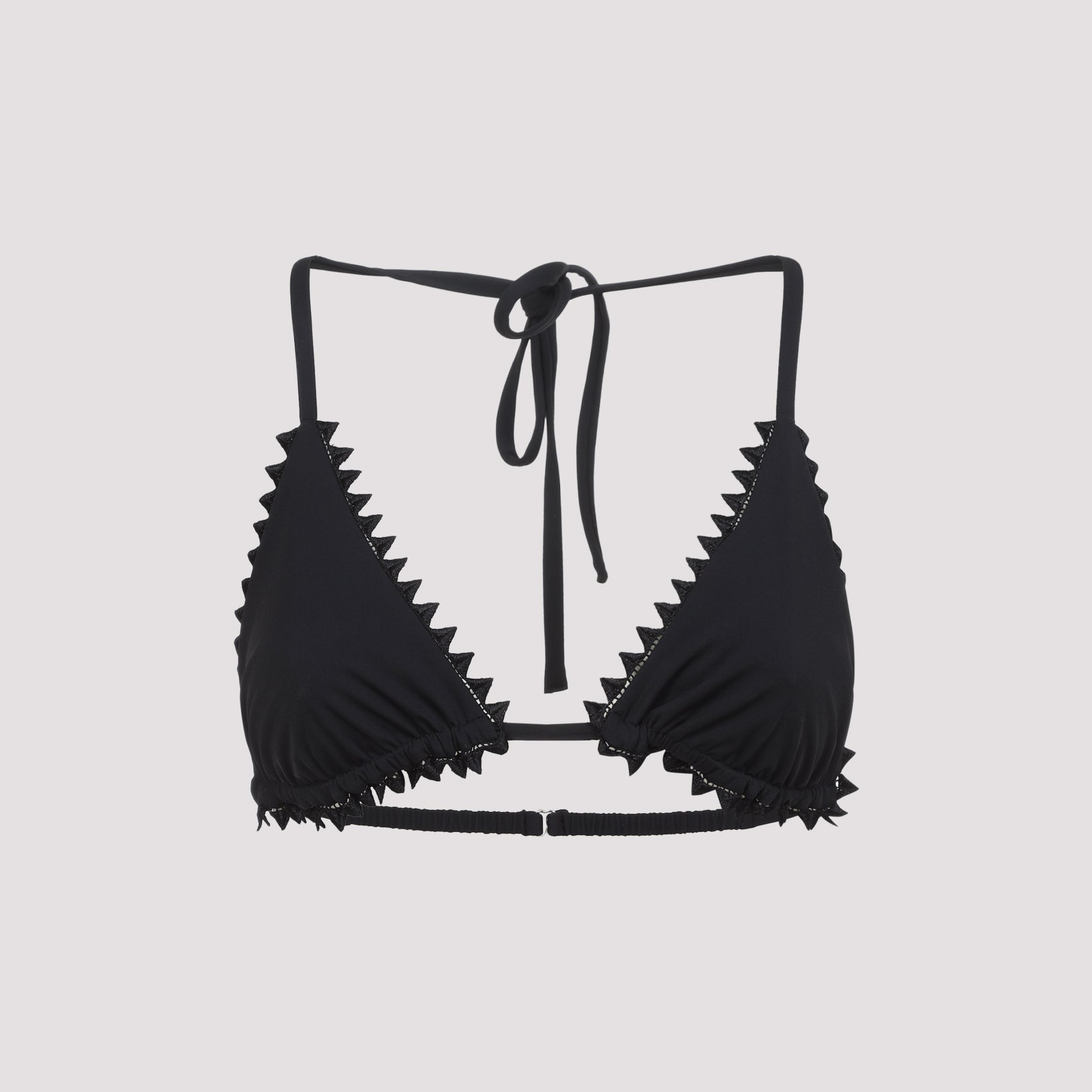 Black Polyamide-Elastane Blend Swimwear