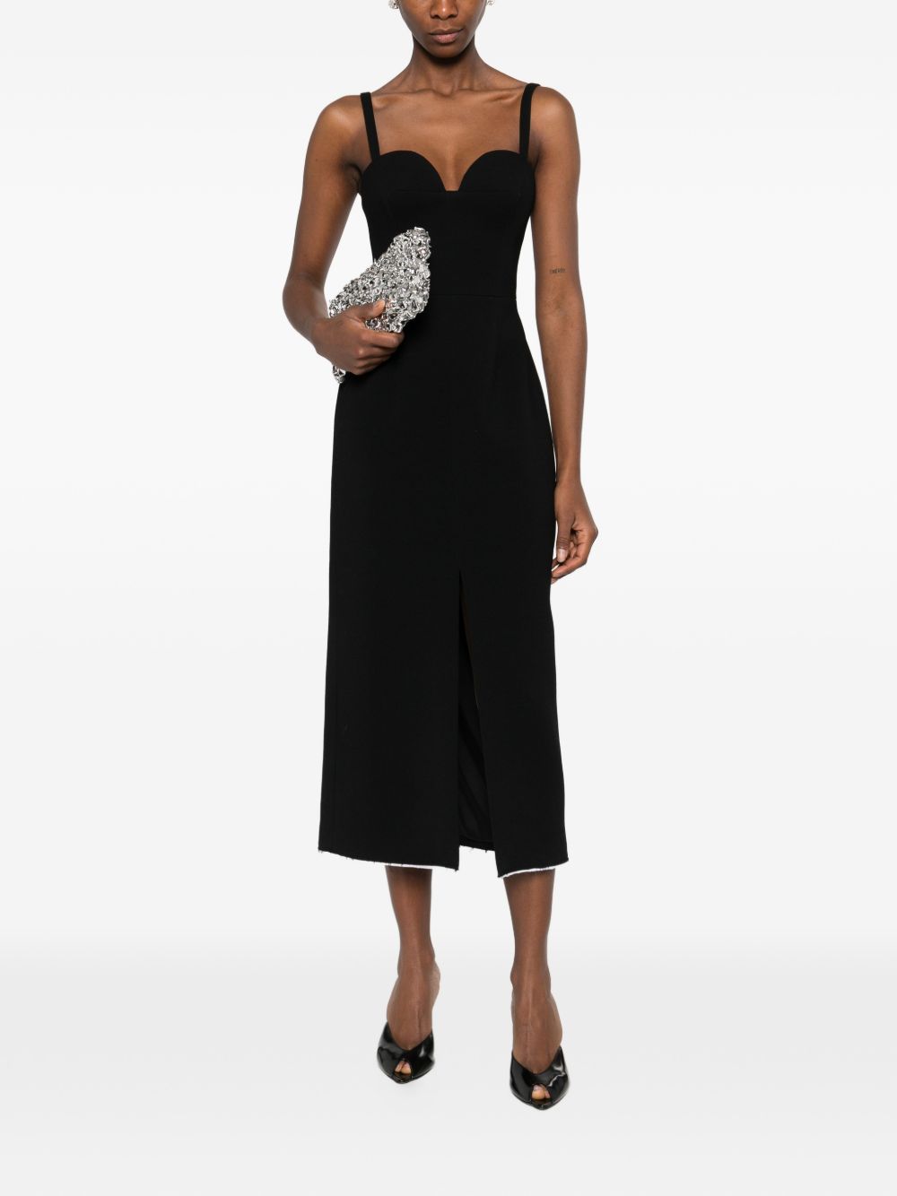 Fitted Black Midi Dress