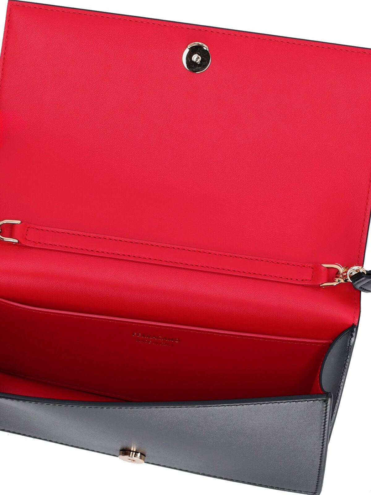 Black Mini Gancini Brushed Leather Bag