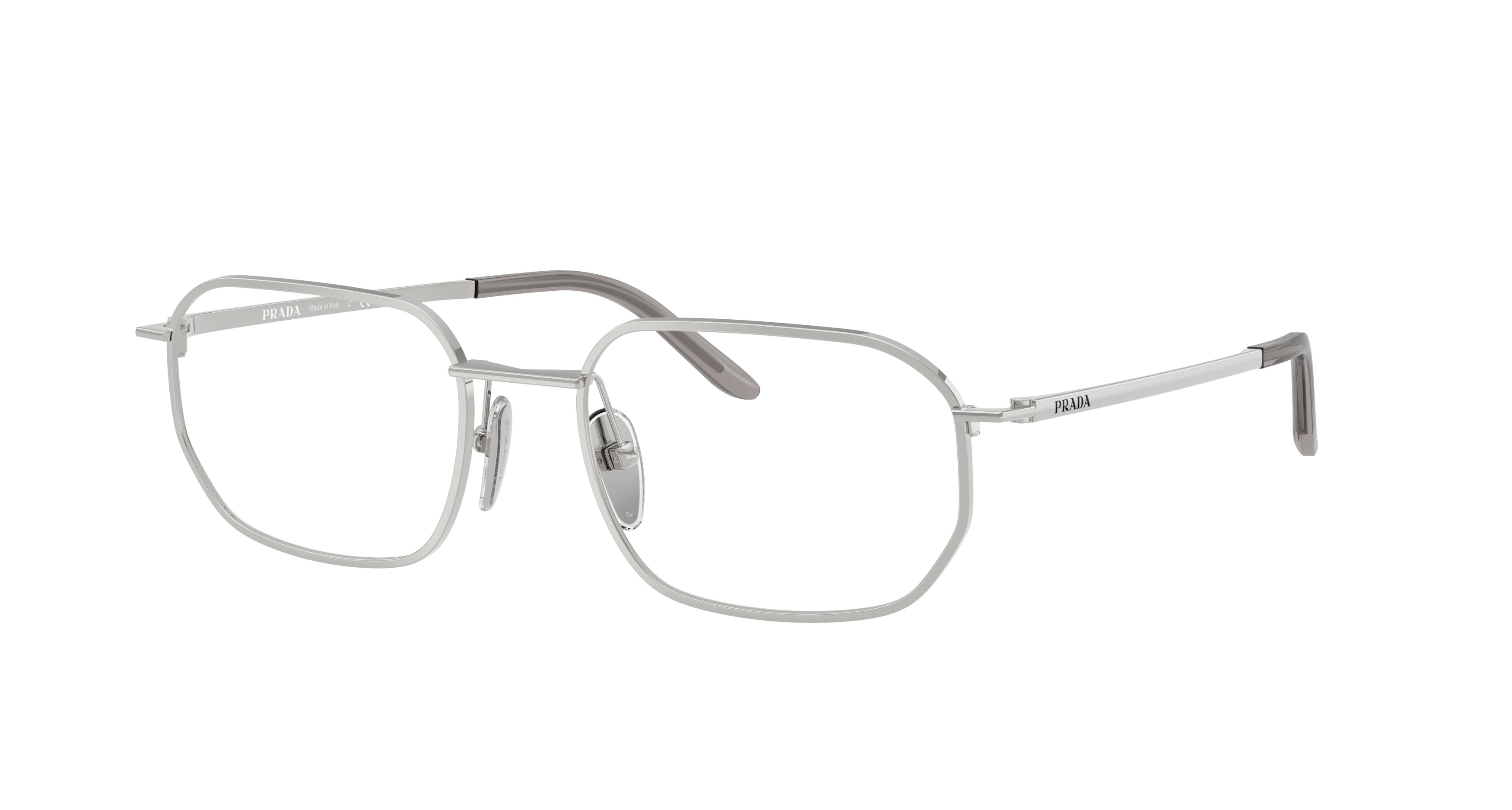 0pr D51v Geometric Metal Frame Eyeglasses