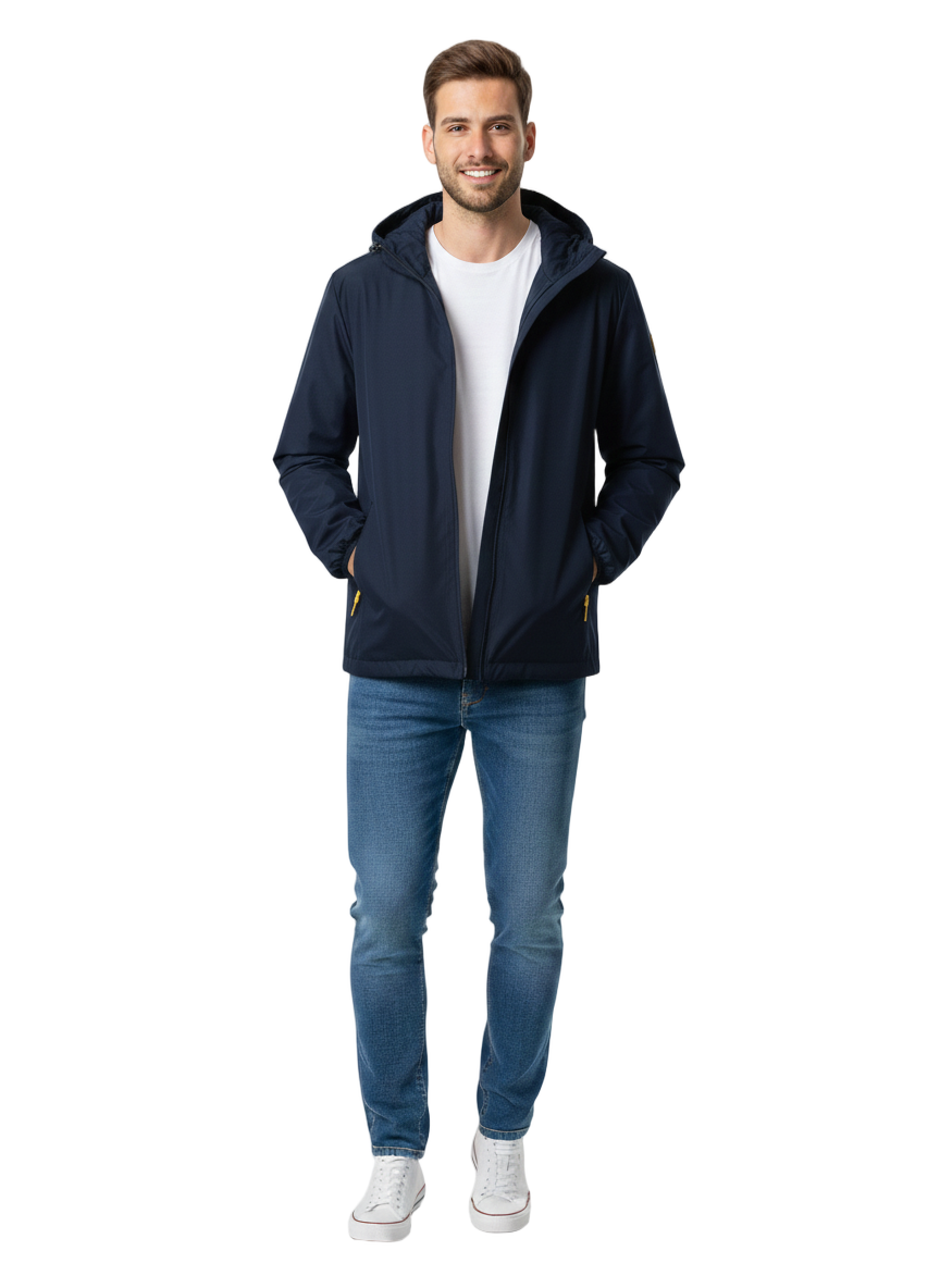 Long Hooded Zip Jacket