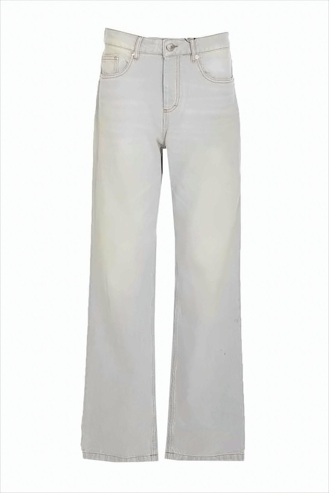 Light Wash Denim Pants with Classic Five-Pocket Design