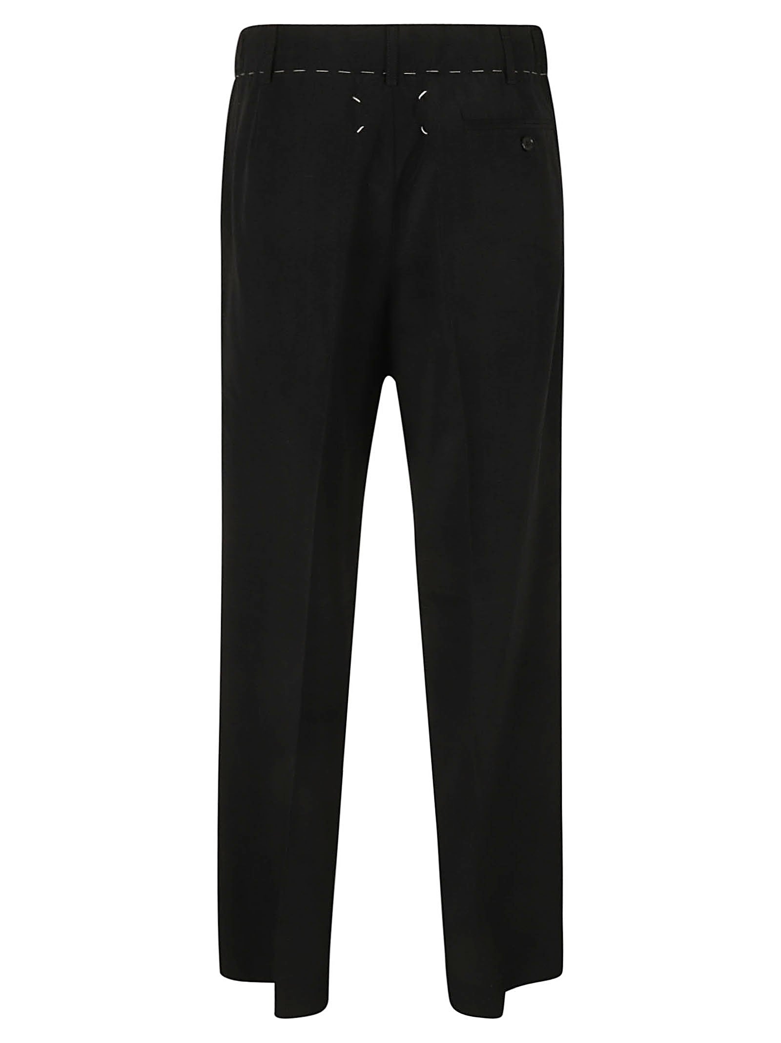 Tailored Black Trousers with Subtle Sheen
