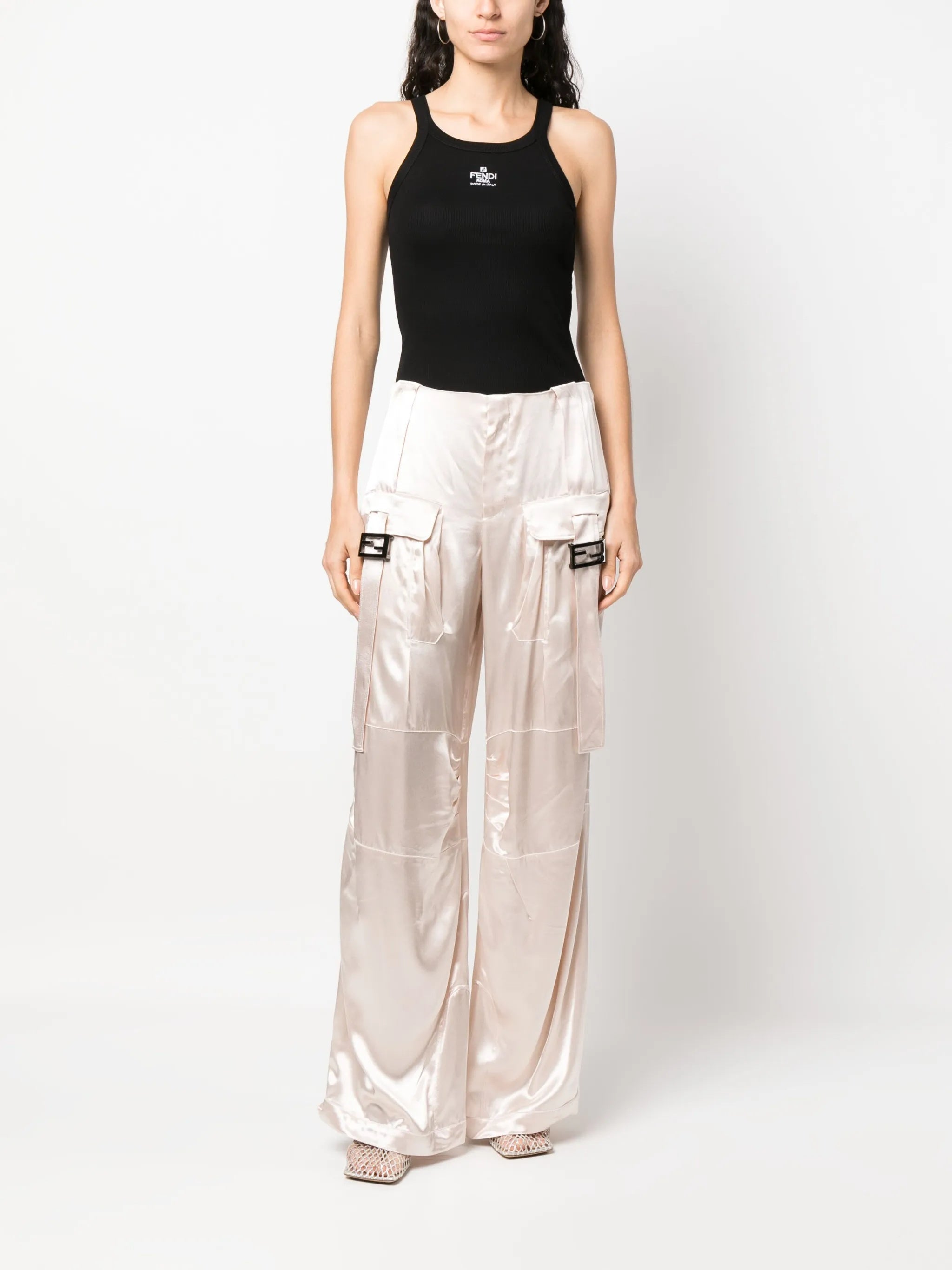 Ribbed Cotton Jersey Square Neck Tank