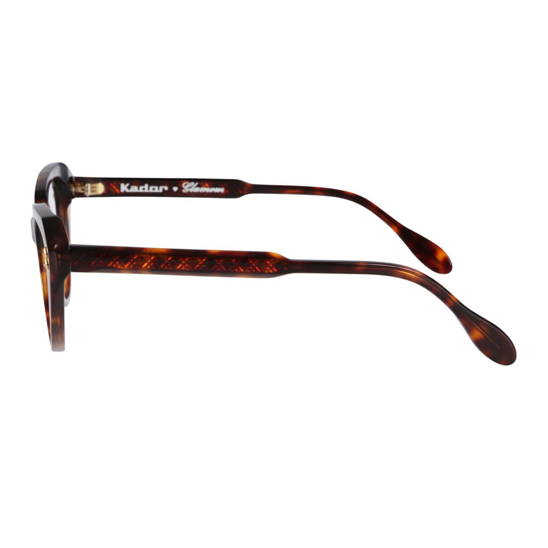 Lola Glamour Cat-Eye Tortoiseshell Eyeglasses with Gold Accents