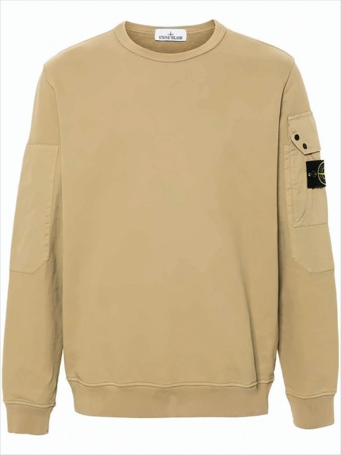 Smooth Solid-Colored Long-Sleeve Crewneck Sweatshirt