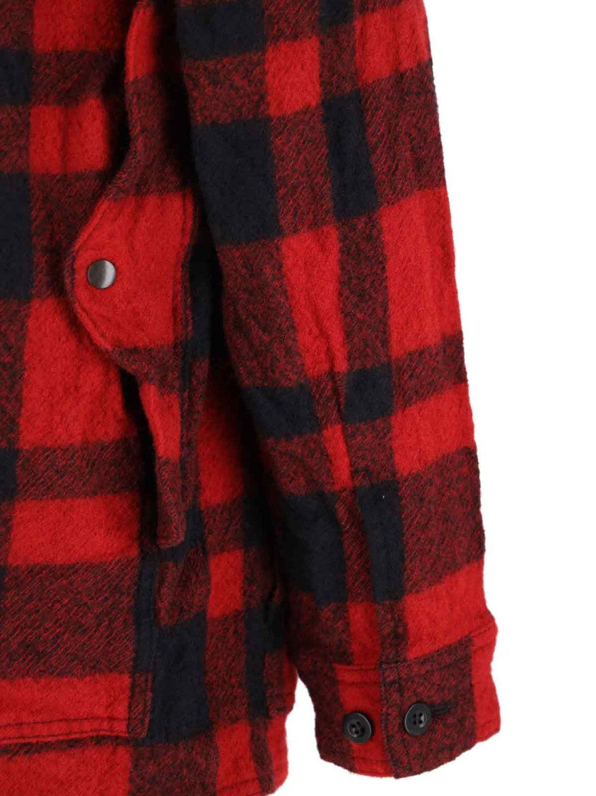 Plaid Shirt Jacket – Red/Black