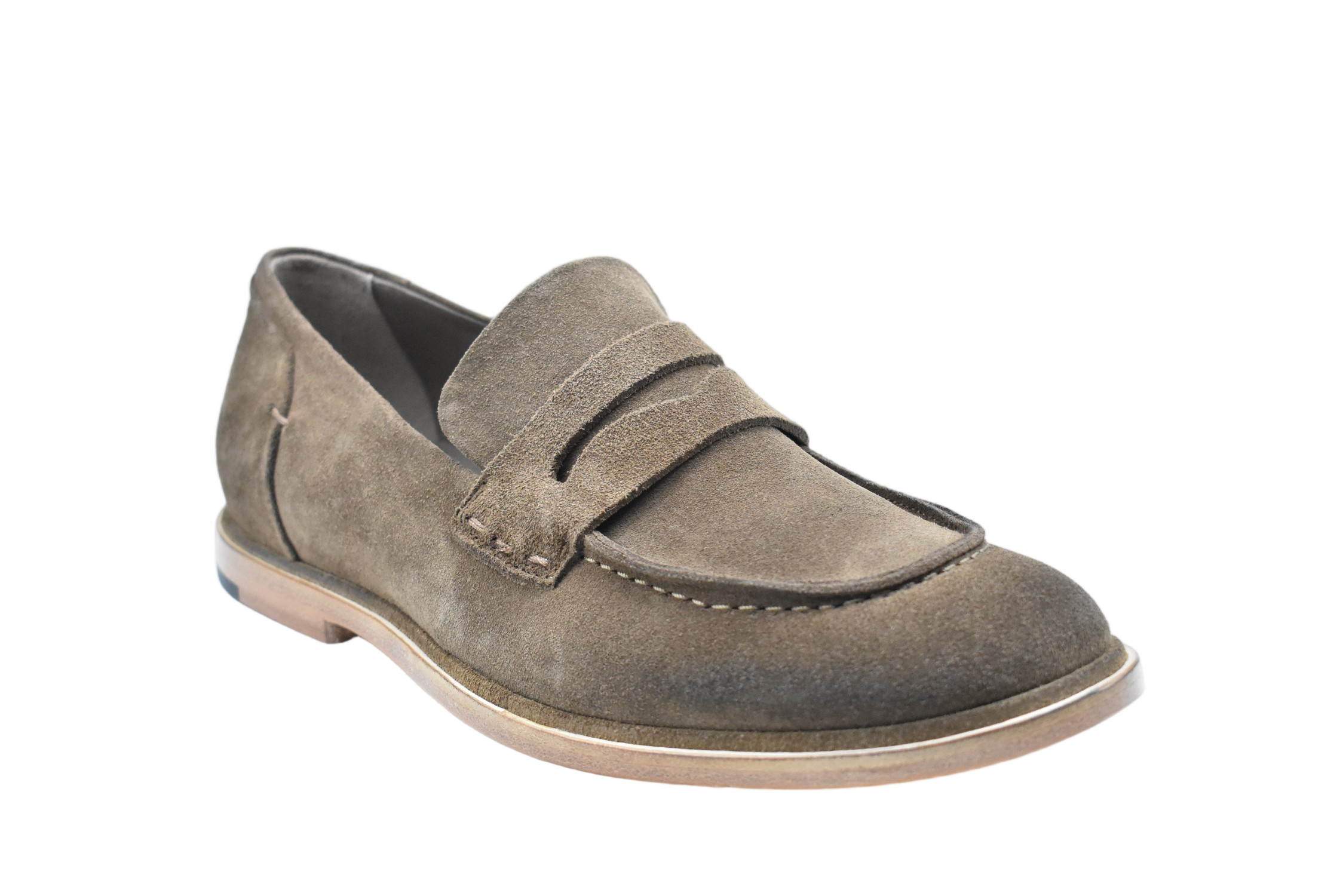 Classic Penny Loafers In Soft Suede With Minimalist Design