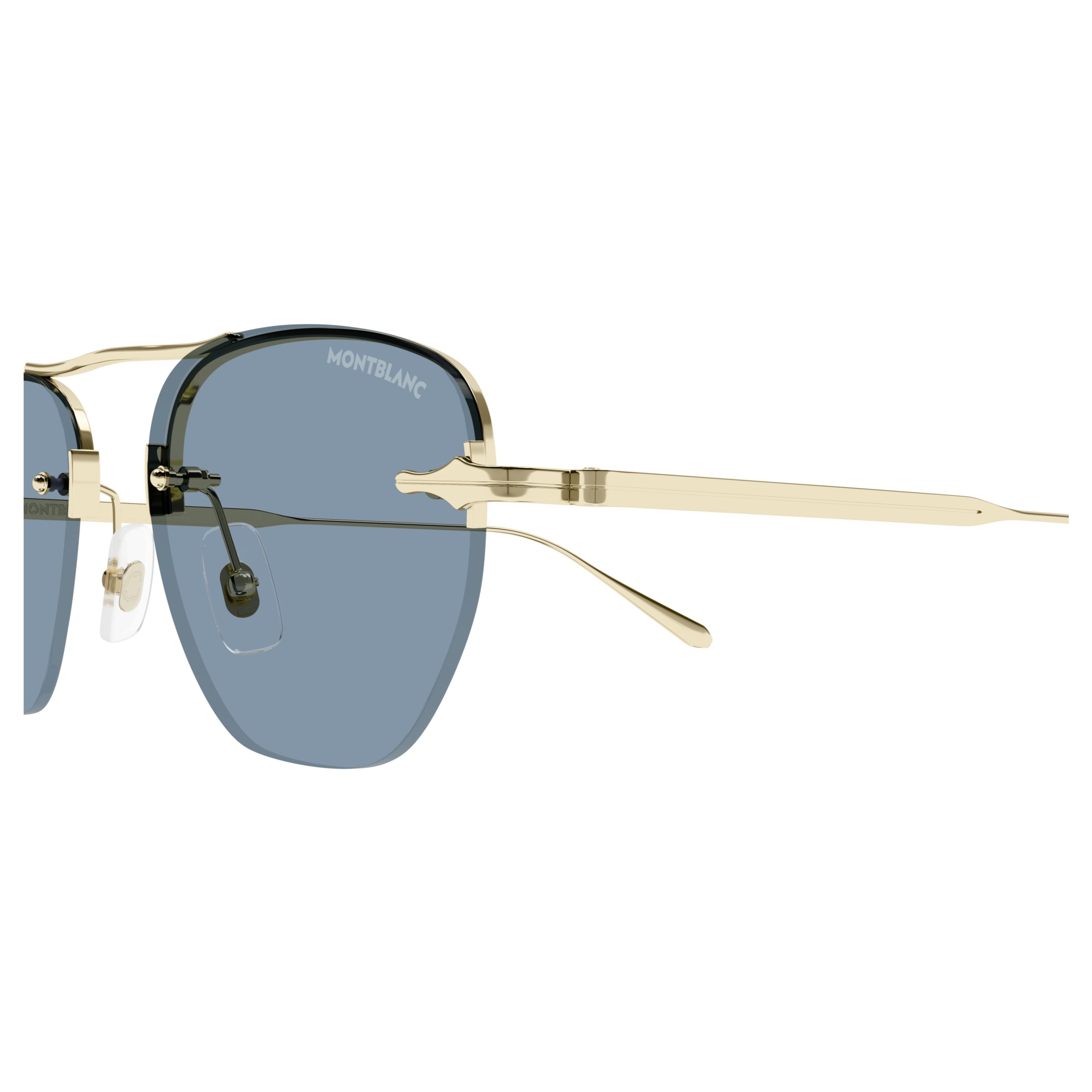 Mb0404s Metal Frame Sunglasses with Gold Finish