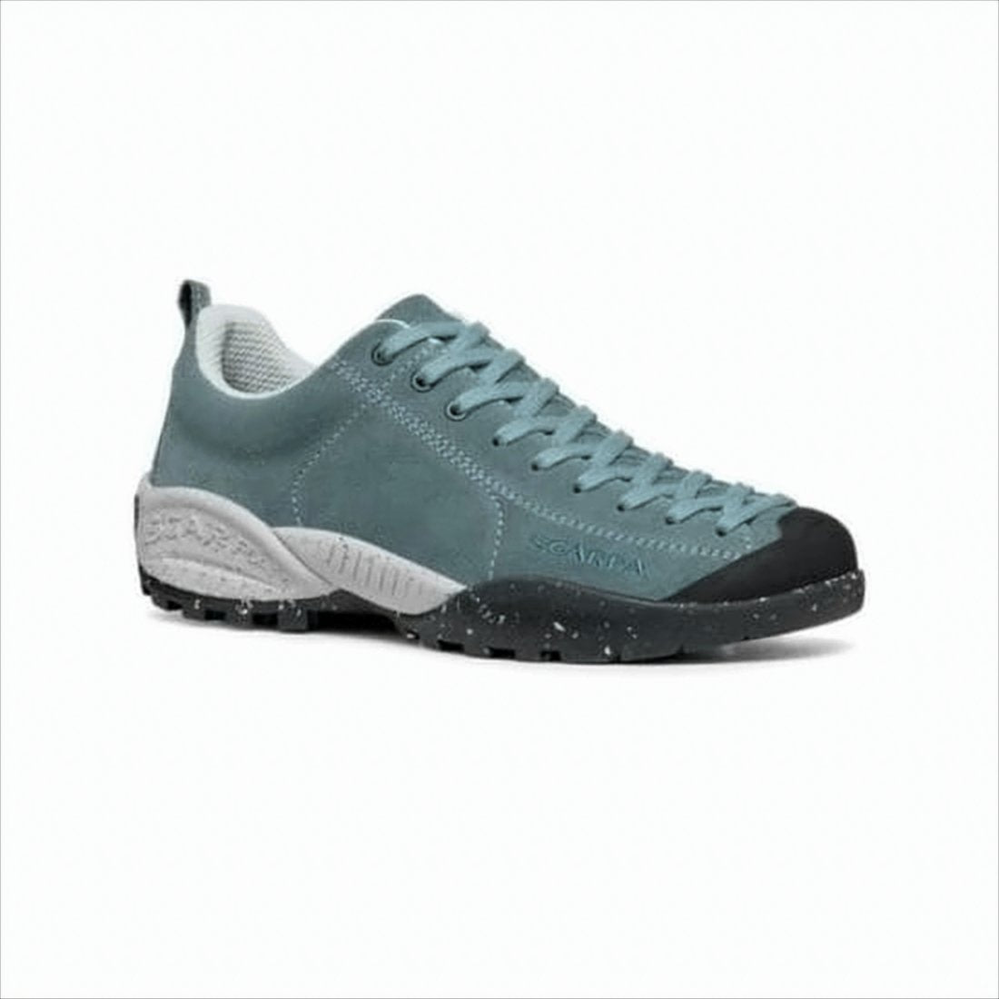 Suede Low-Top Sneakers with Speckled Rubber Sole