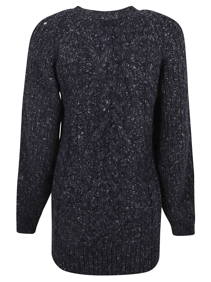 Textured Knit Dress With Oversized Silhouette