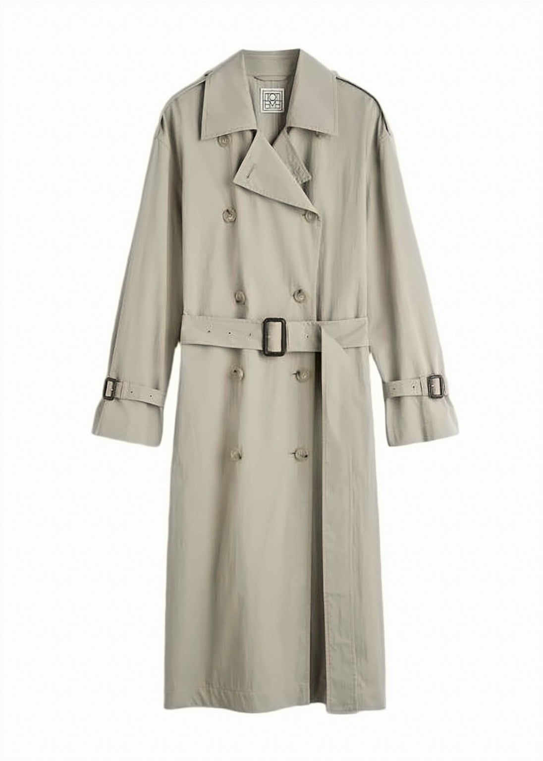 Double-Breasted Trench Coat with Belted Waist