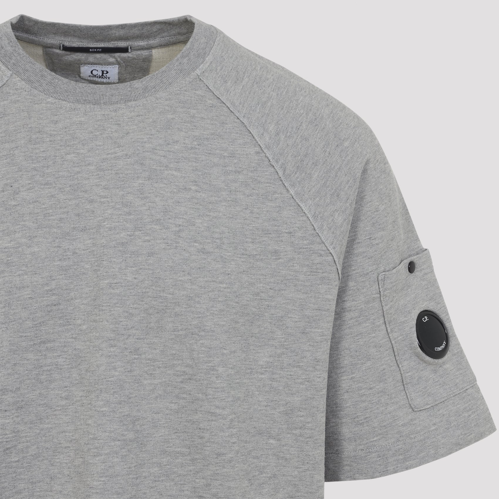 Short-Sleeved Cotton Sweatshirt With Distinctive Lens Detail