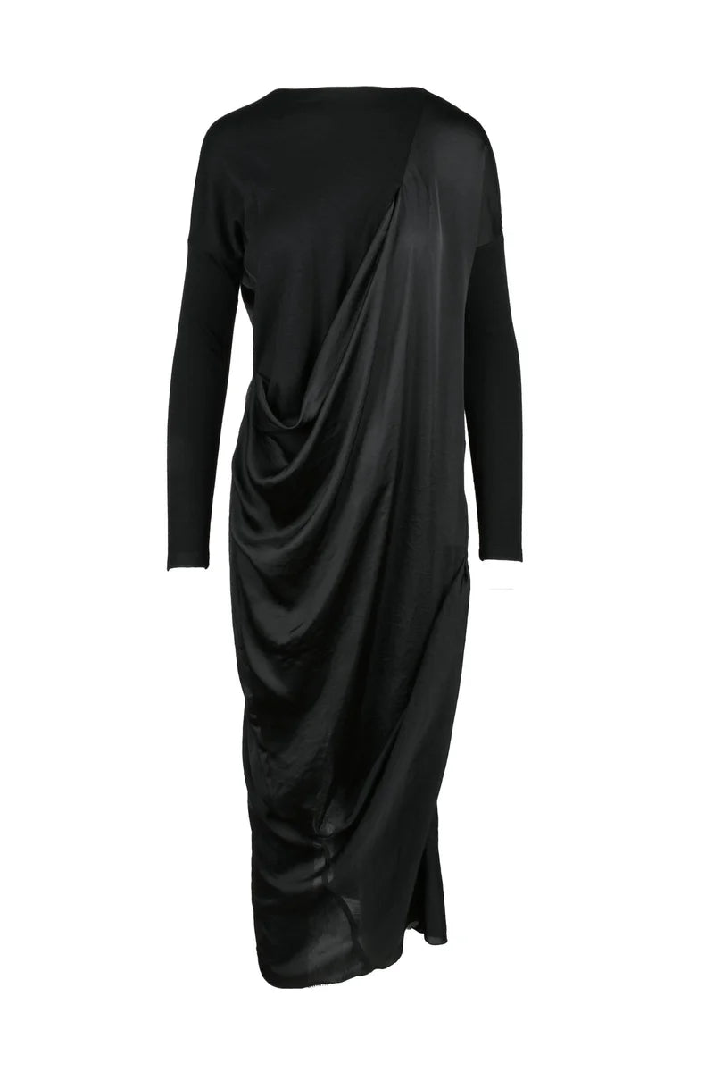 Long Dress Patchwork - Black