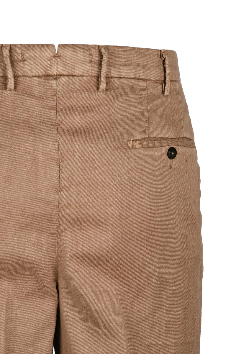 Brown Linen Cotton Trousers
