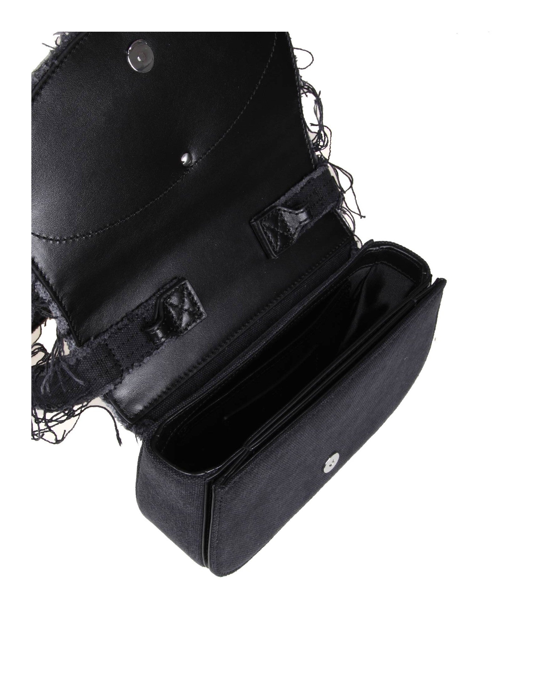 1Dr Bag In Black Canvas With Applied Crystals