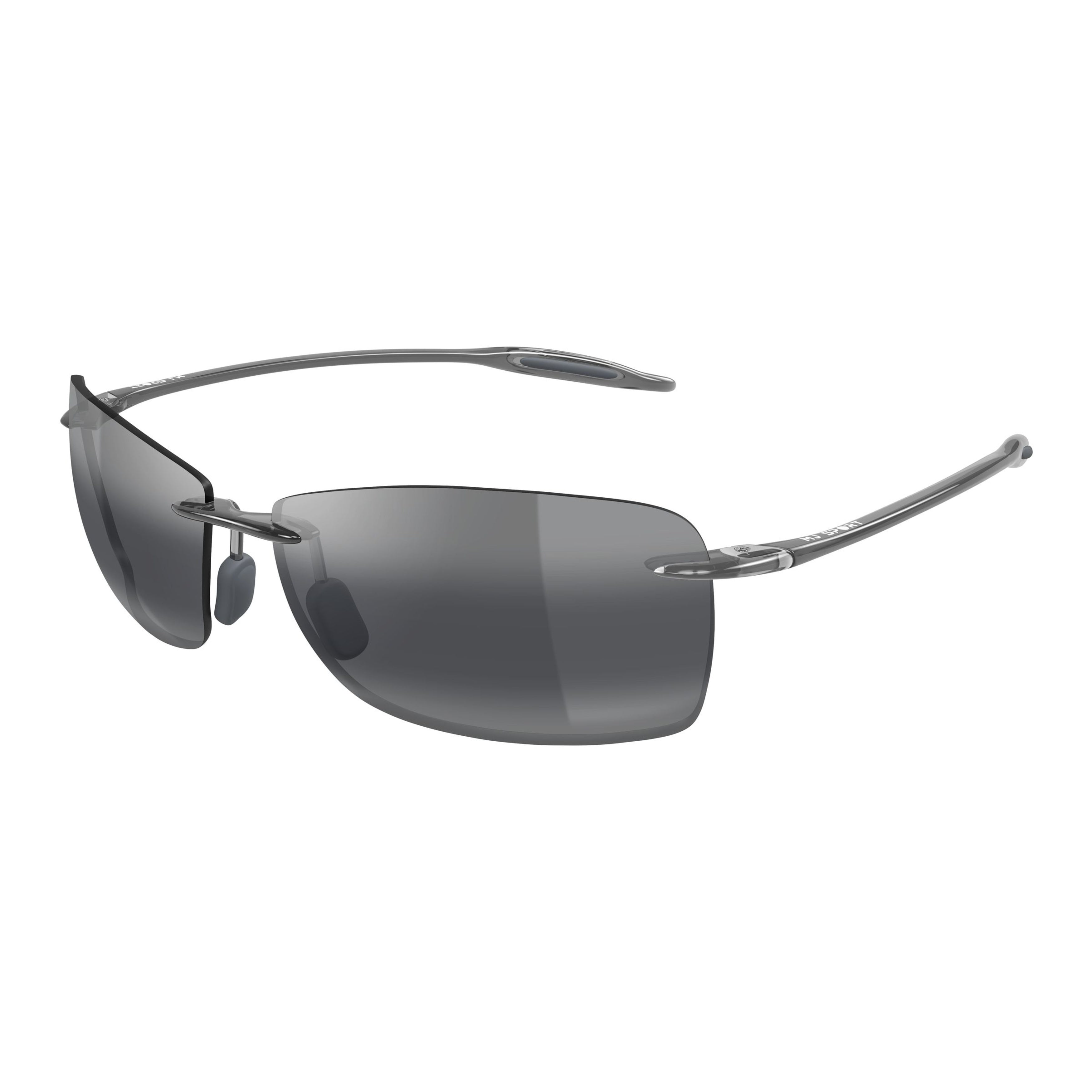 Lighthouse Rimless Sunglasses with Rectangular Dark-Tinted Lenses