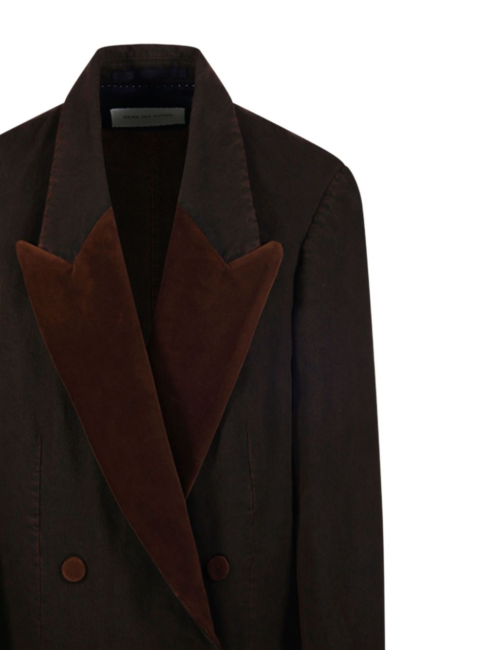 Double-Breasted Jacket with Contrasting Textures