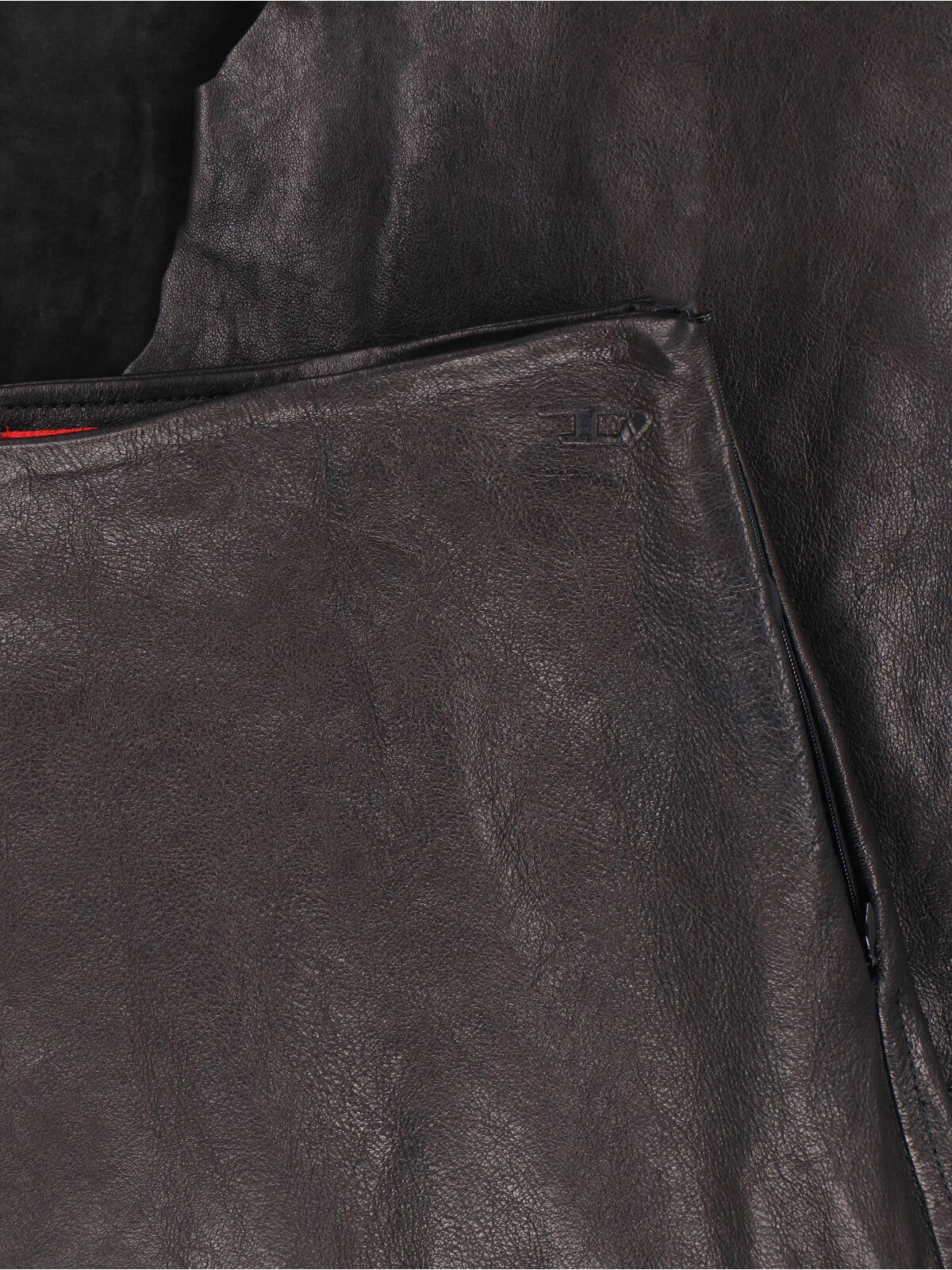 Black Asymmetrical Distressed Leather Skirt