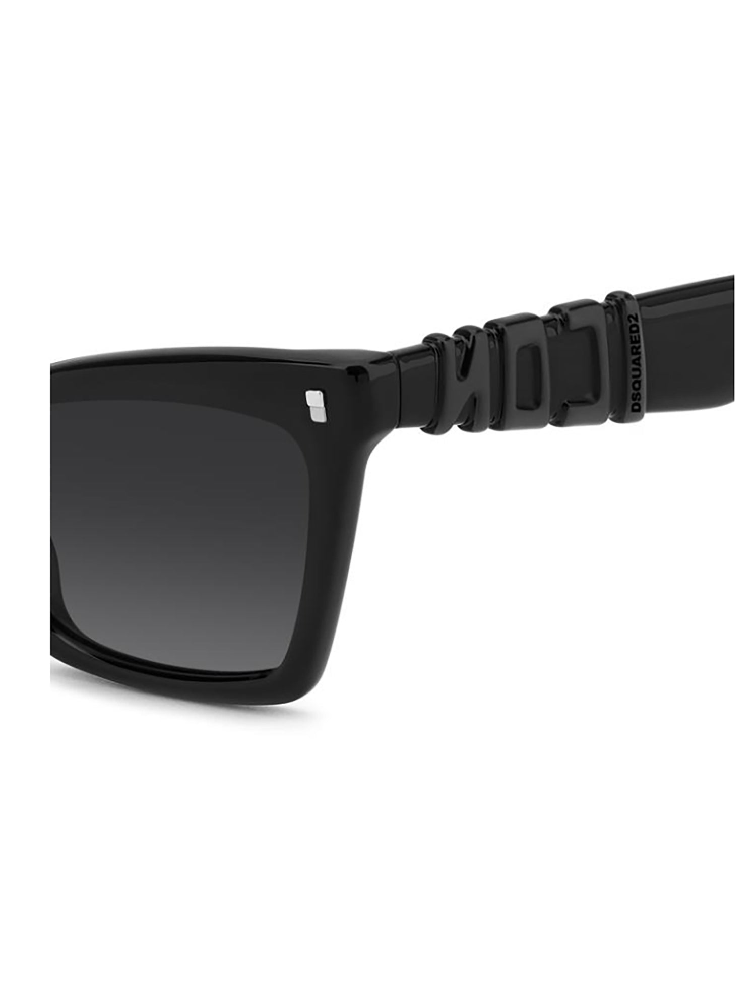 Cat-Eye Black Sunglasses With Unique Textured Temples