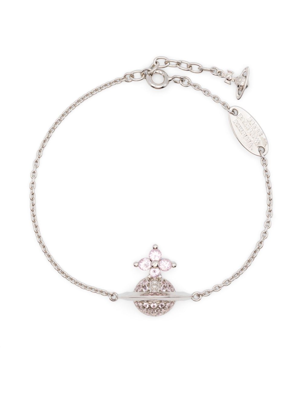 Silver-Tone Bracelet with Signature Orb Plaque