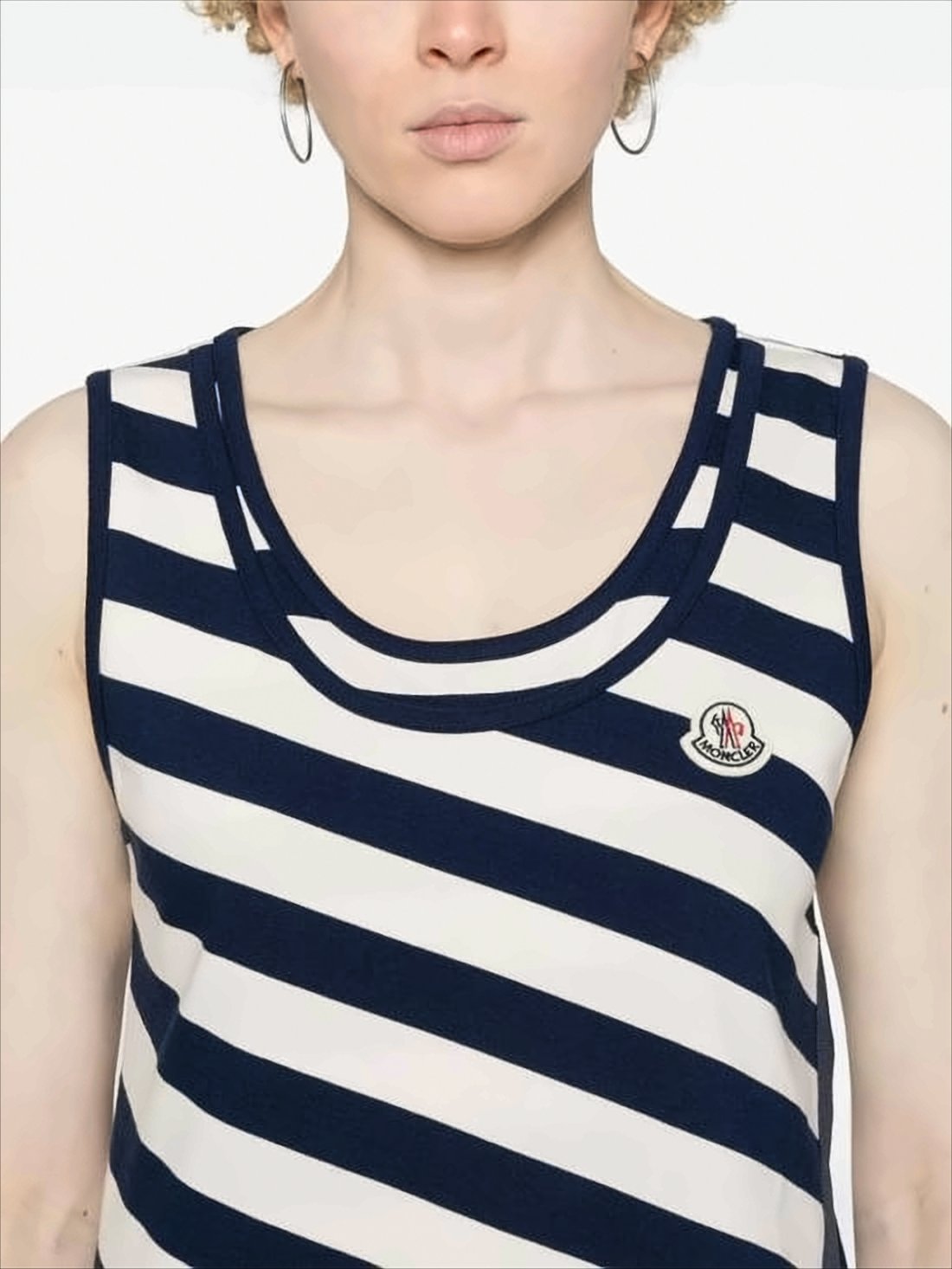 Sleeveless Striped Cotton Top