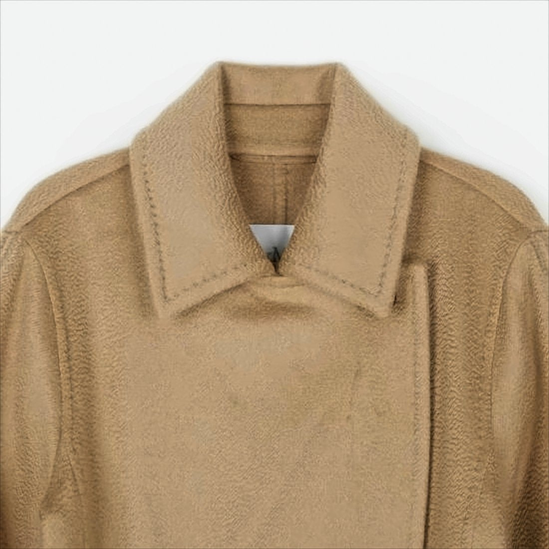 Long Cashmere Coat with Classic Collar