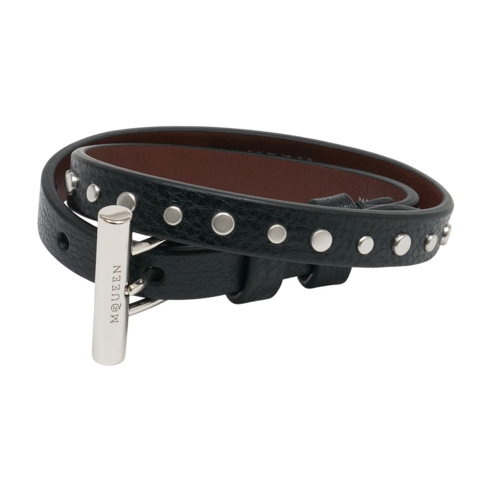 T-Bar Double Wrap Leather Bracelet