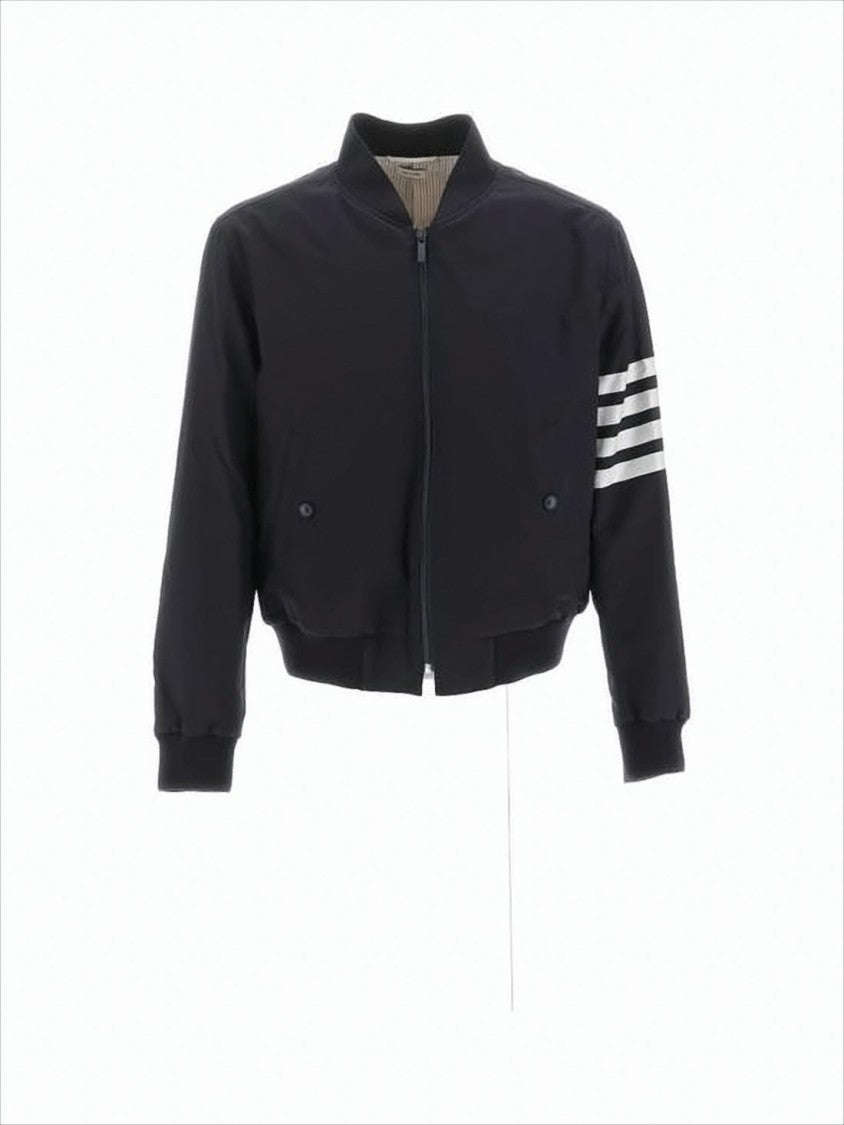 Cropped Bomber Jacket with Structured Finish