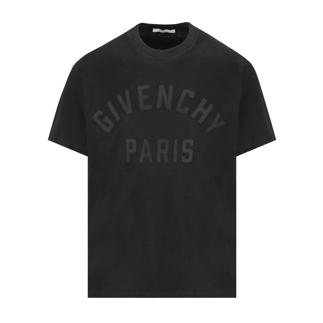 Short-Sleeve Cotton T-Shirt with Subtle Embossed Design