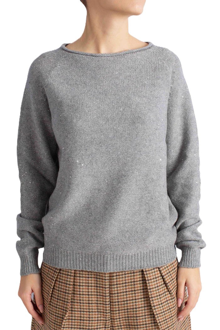 Knit Sweater With Subtle Sequin Detailing