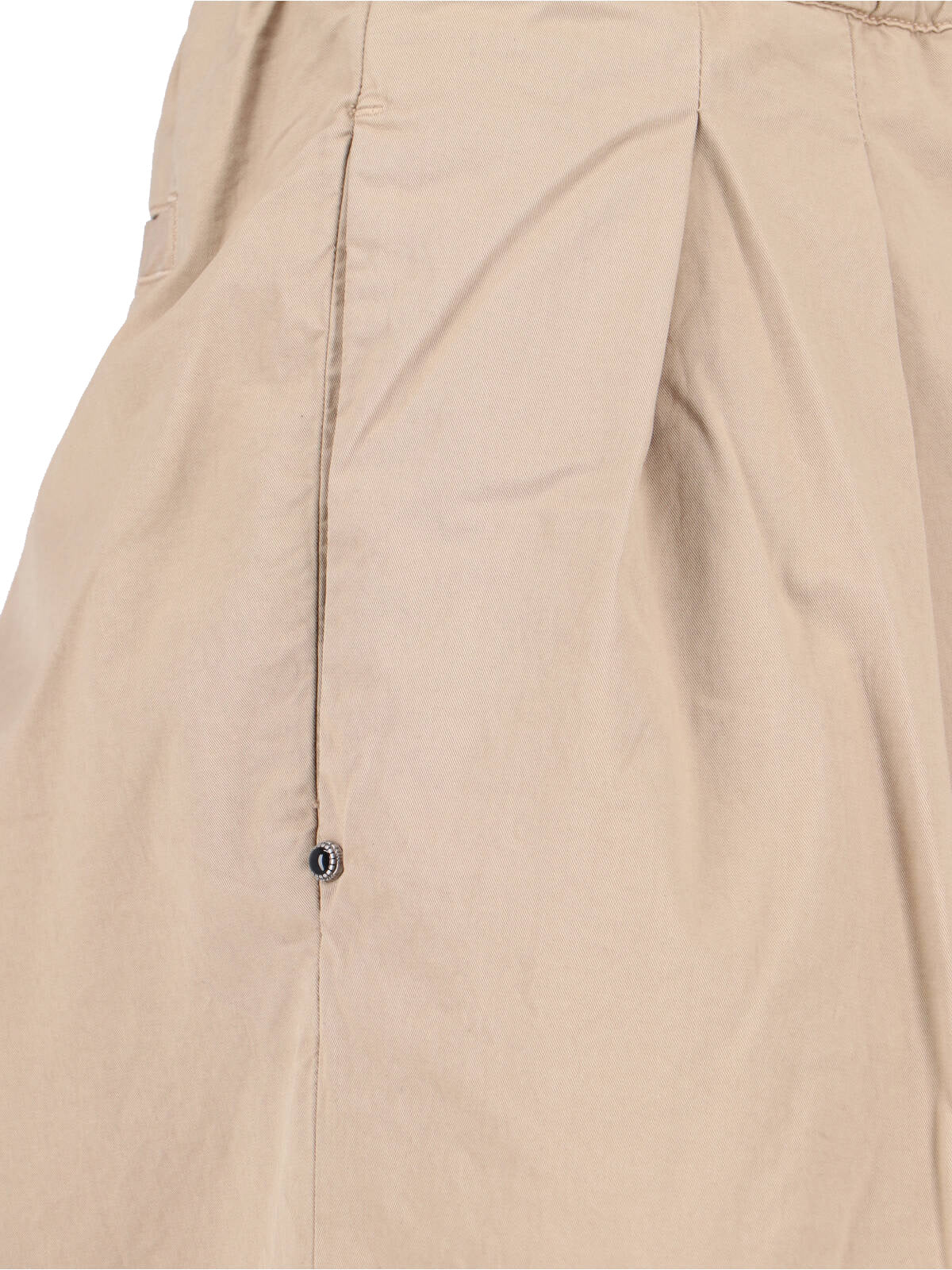 Straight-Leg Pants with Elastic Waistband and Adjustable Belt