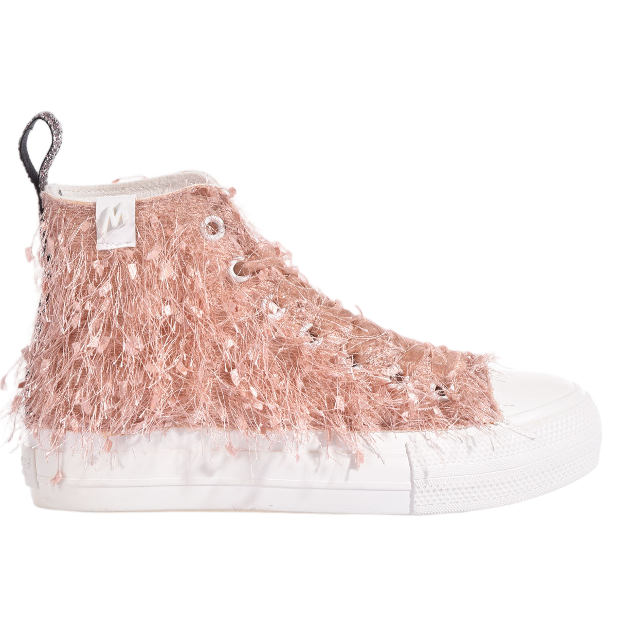 High-Top Platform Sneakers in Blossom Pink