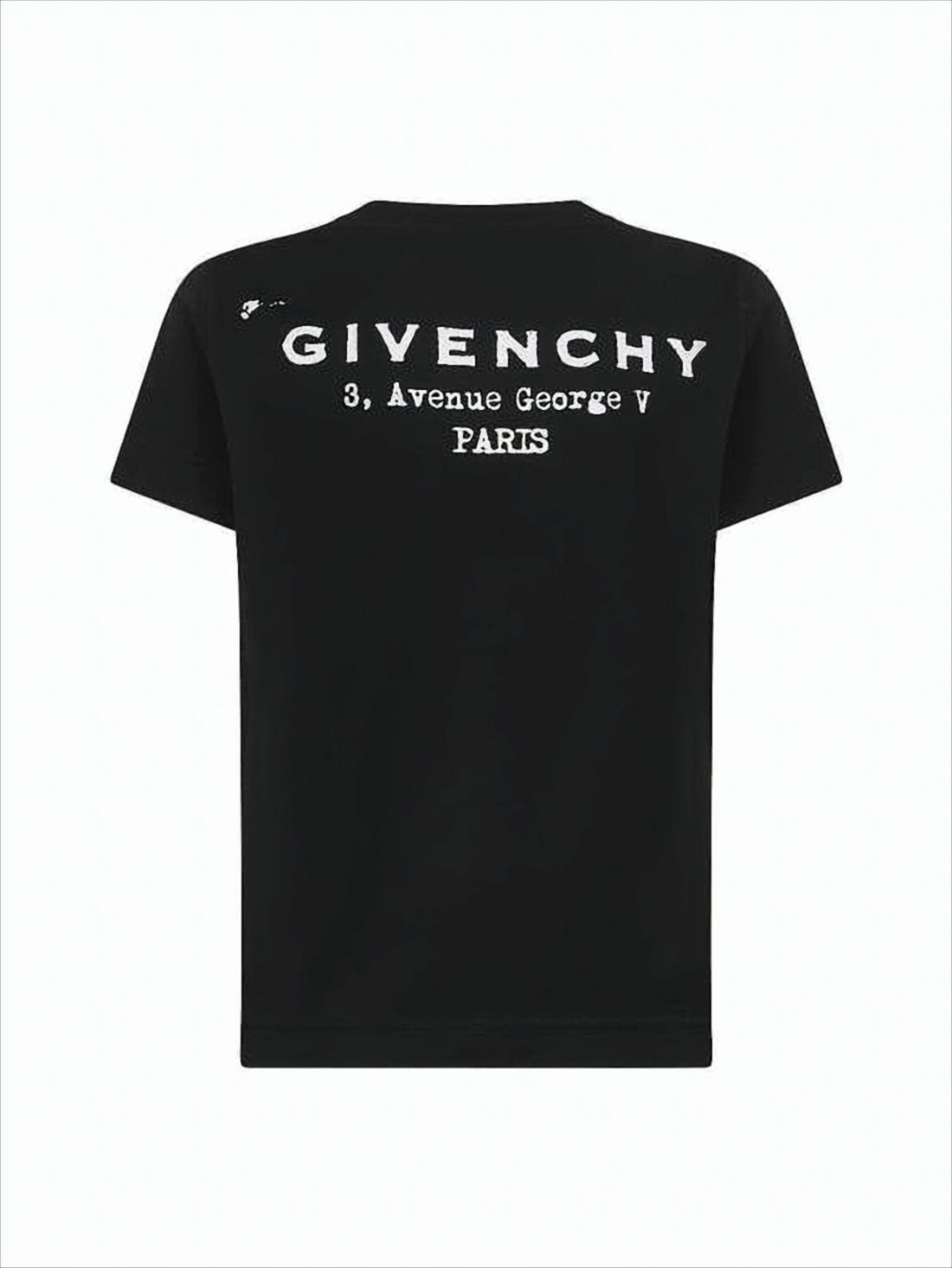 Cropped Black Cotton T-Shirt with Minimalist Design